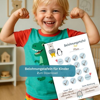 Belohnungstafeln für Kinder - Junge - Motiv Tiere